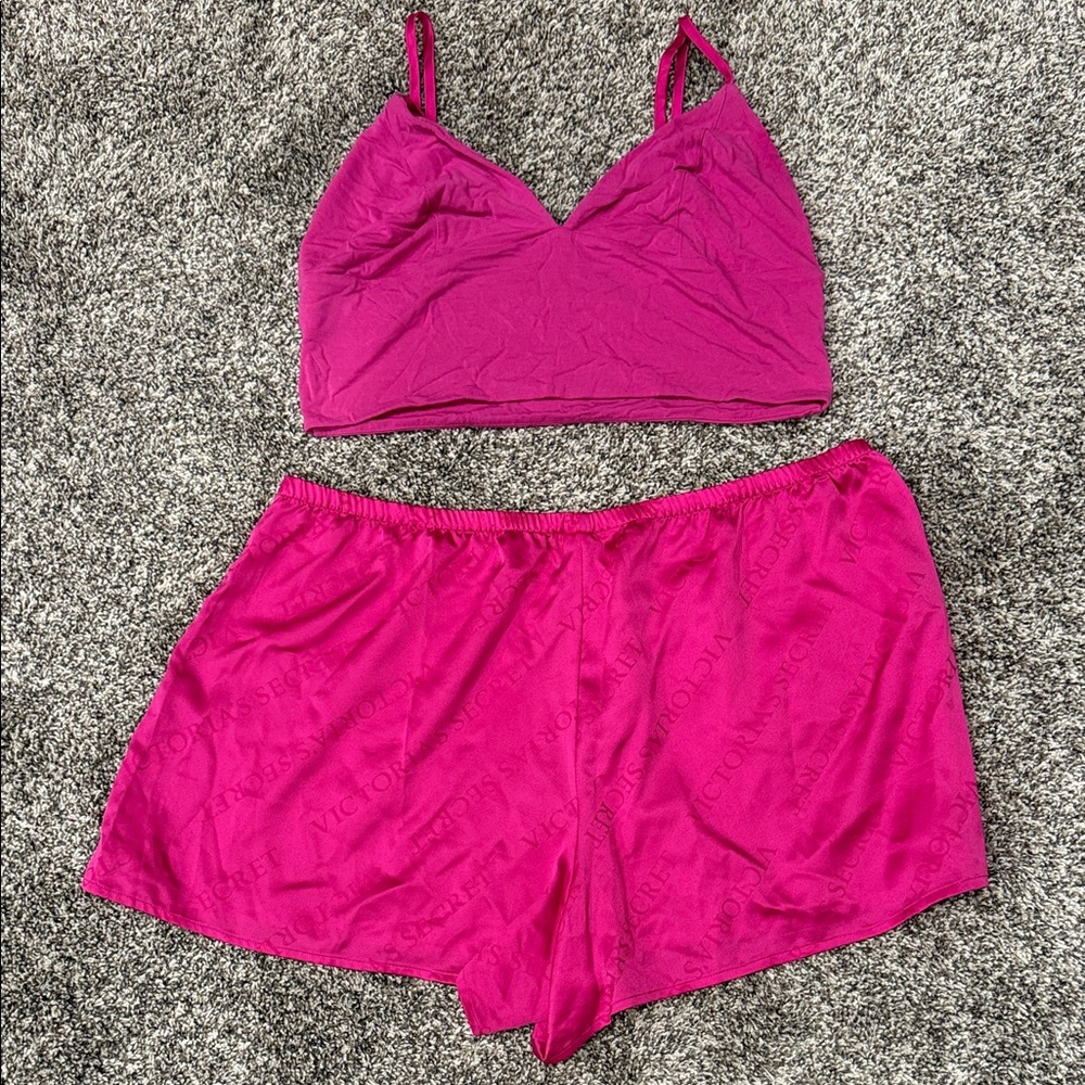 Victoria's Secret Fuchsia Pajama Set